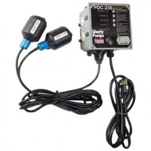 Liberty Pumps PDC-115-2  Single Phase PDC-Series Duplex Controller w/ Wide Angle Float Switch, 25" Cord  (110V ~ 120V)