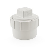 3" PVC DWV Cleanout Adapter (Spigot) w/ Plug